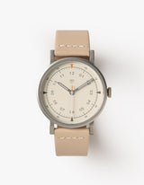 Natural mens leather watch