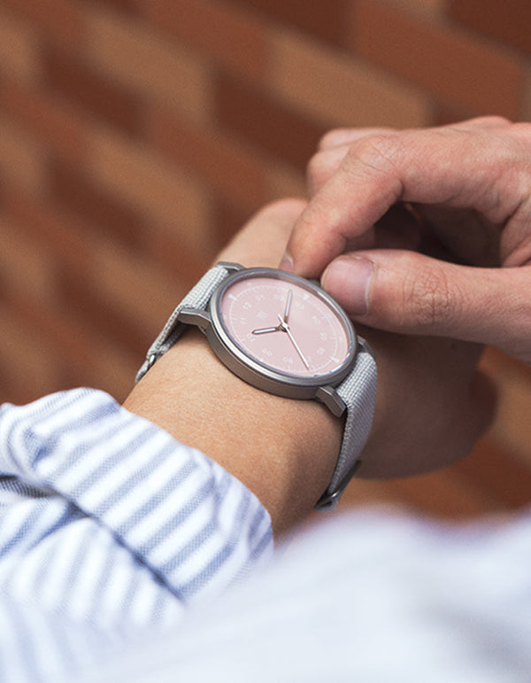 Gray mens field watch