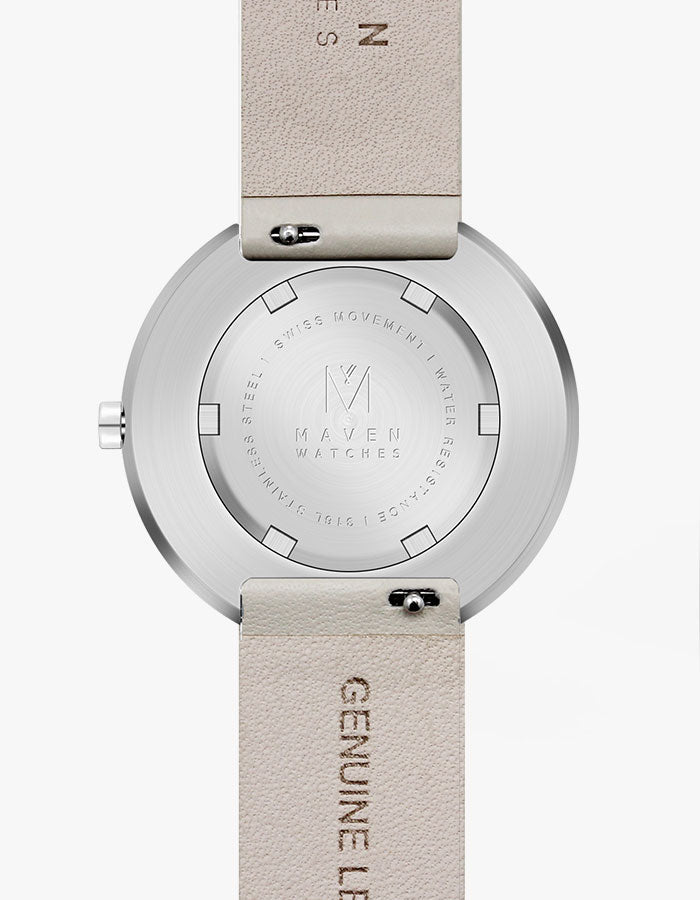 Off-white leather watch bands