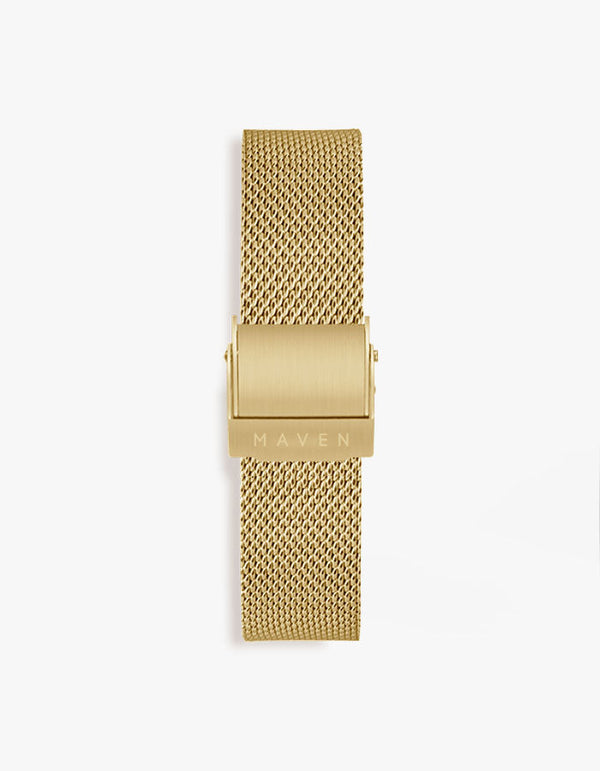 Gold mesh watch band