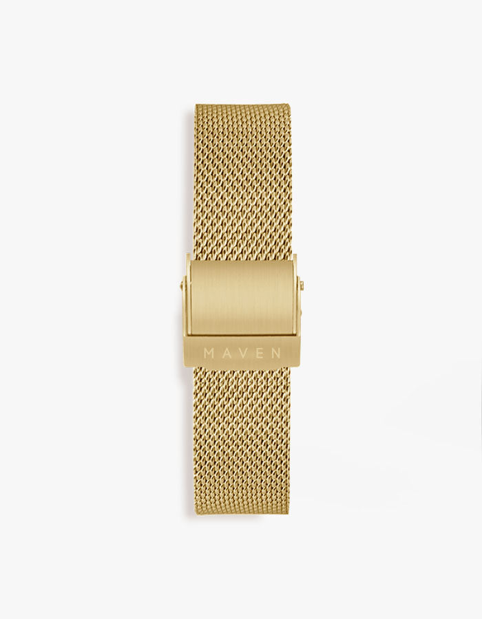 Gold mesh watch band