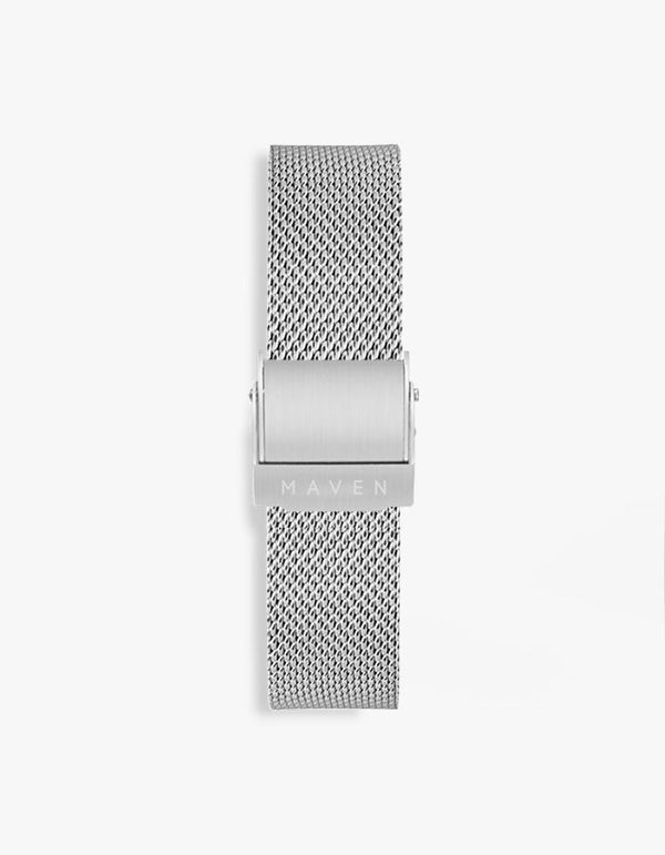 Silver mesh watch band